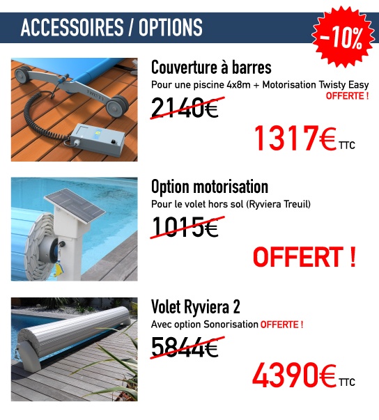 ACCESSOIRES PISCINES ACCESSOIRES ET OPTIONS -10%